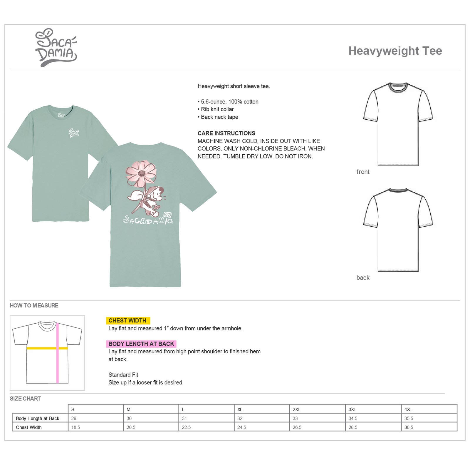 Flower Macamo T-Shirt - Seafoam Green | jacadamia Flower Macamo T-Shirt - Seafoam Green | jacadamia